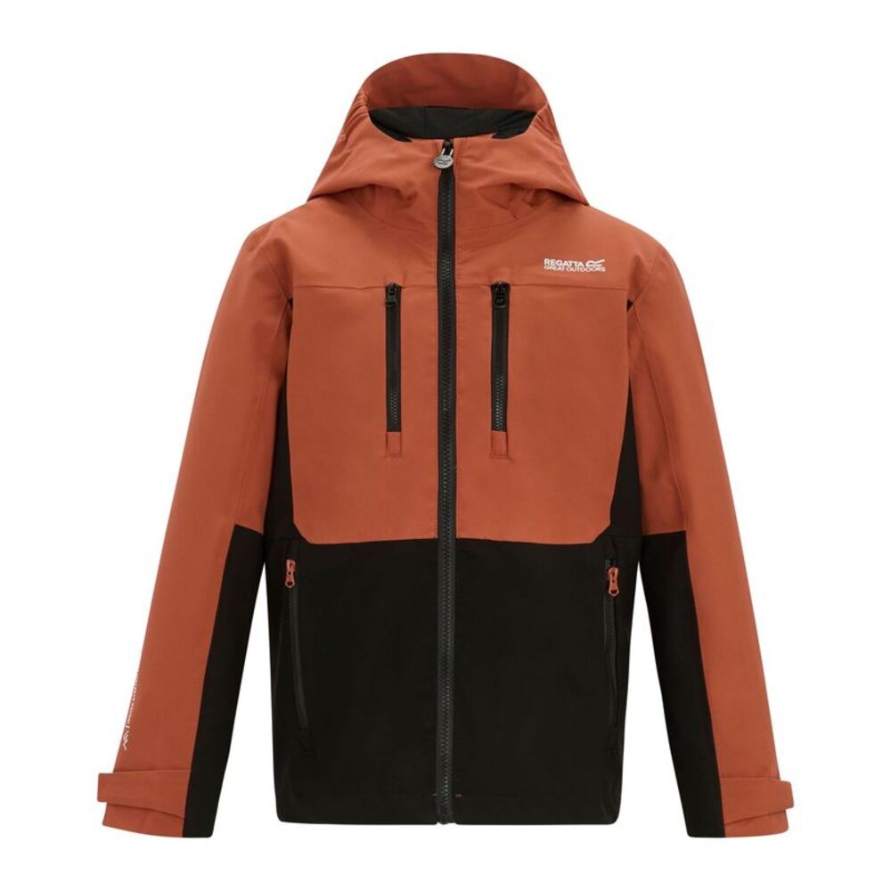 Regatta Childrens/Kids Highton Monochrome Waterproof Jacket / Brick/Black